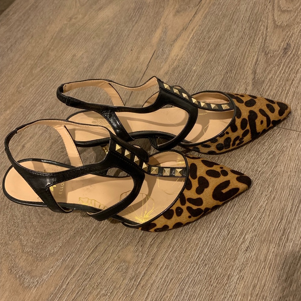 Cheetah Studded Kitten Heel